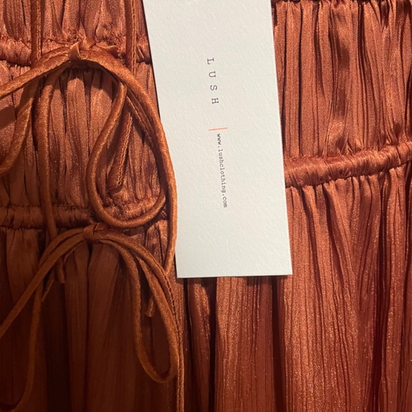 Lush Dress NWT Rust Long Sleeve Maxi Dress - Picture 2 of 4